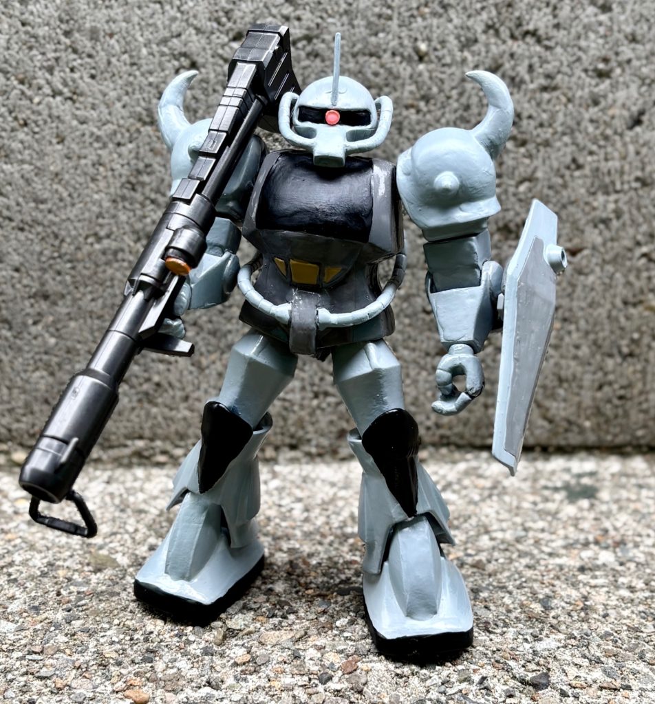 そして今回の目玉であるジャイアント・バズの装備。ジャイアント・バズは食玩のGフレームのものを加工した。