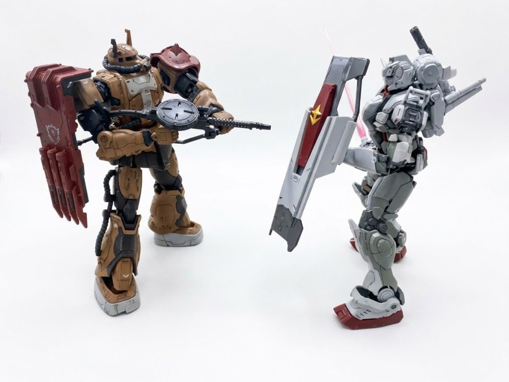 息子のガンダムEXと一緒に。なかなかの質感です。