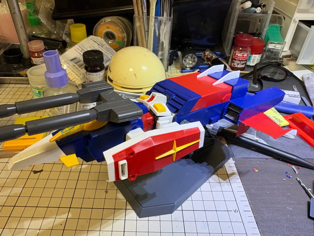 Gアーマーまで仮組み。ホントこのままの色でもカッコイイですよね。