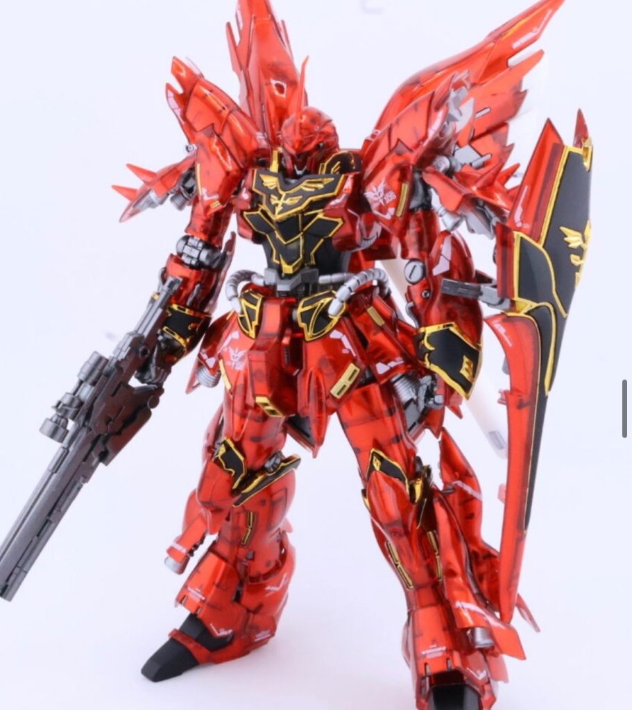 RGシナンジュ　メカニカルコアメッキ風塗装