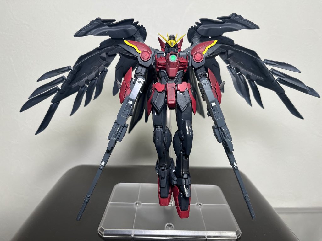 推しMSの1つ「ウイングガンダムゼロカスタム」黒翼の闇堕ちガンダムに仕上げられたのは嬉しいしカッコよくできたと思います！
