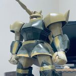 旧キット1/60ゲルググキャノン。前腕3mm楔型に幅増し脇を10mm程内側へ詰め[…]