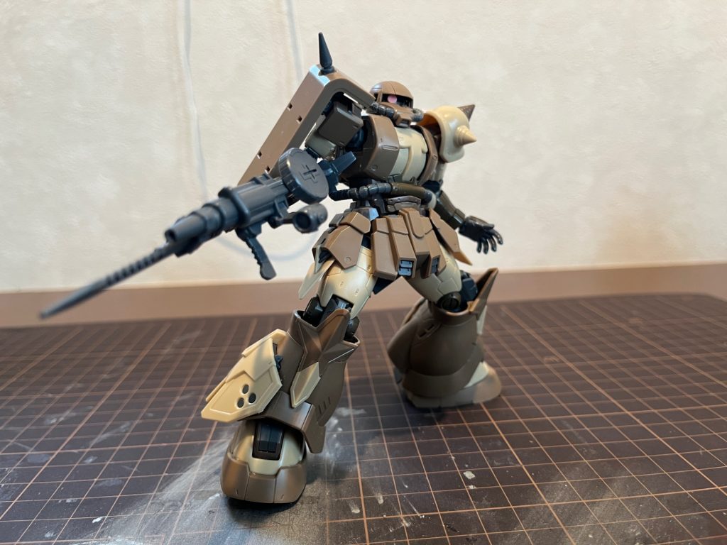 サンホ機　未塗装です。エグバの銃剣を持たせてます。いいゾ〜コレ。
