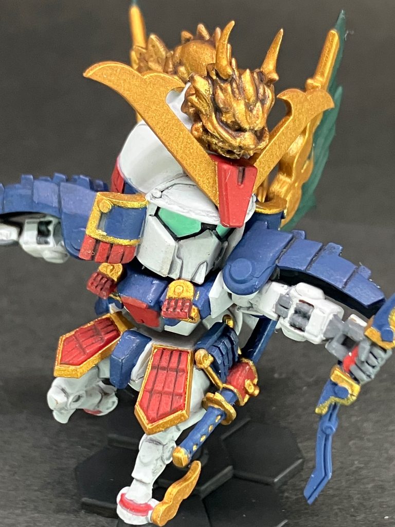 頭の龍はウェザリング少しだけ入れました。細かい部分が見えやすくなるかな？と。色数少な目なので結局なにかやりたくなっちゃうのです。最後までお付き合いいただきありがとうございました！