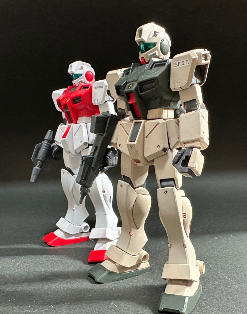 並んでいるジム、いいですね。プラモデル完成品　2026　その36