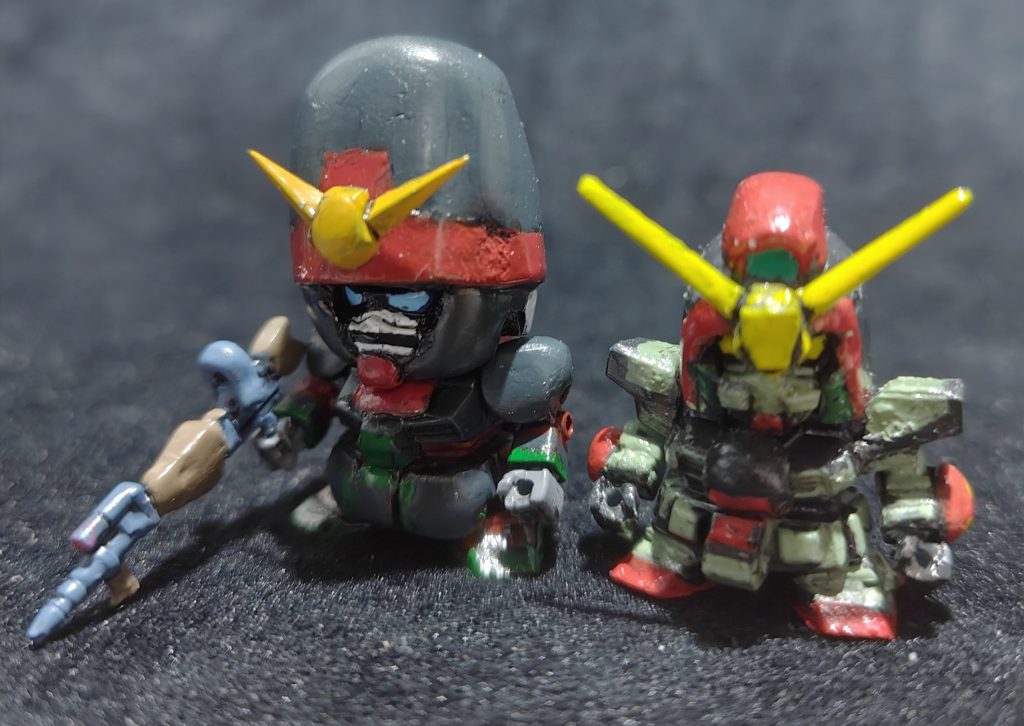 SD ネロスガンダム&ジョンブルガンダム ガンダムビスケット 改造