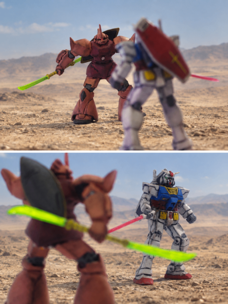 背景チャッピー合成ってなわけで気軽に楽しめる小スケールのガンプラを楽しもう！ということで最近は付属のキット作ってます。チョコサプやアーティファクトは全然売ってないし😢