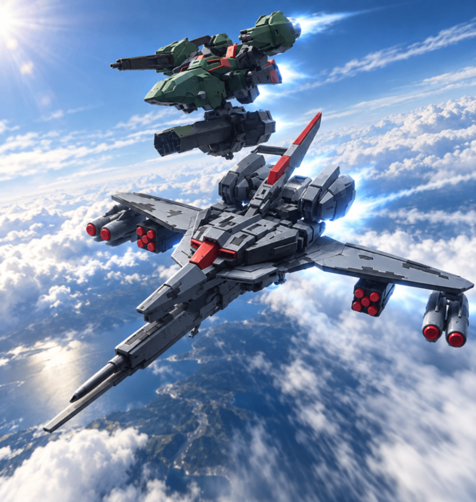 本機では、ドーベン・ウルフのバックパックをそのまま搭載するのではなく、左右一対の大型推進・兵装ユニットとして再構成。これを主推進システムとすることで、ギャプラン改の高速性能を維持しながら、ドーベン・ウルフ由来の高出力・重武装化を実現している。左右のユニットにはビーム・キャノン各1門、12連装ミサイル・ランチャー各1基を装備する。また、ドーベン・ウルフのインコム技術を転用したビーム・ガンを各1基搭載している。高速飛行中の戦闘ではインコムとしての運用が難しいため、通常はビーム・ガンとして使用される。さらに機体下面には、任務に応じてハイパー・メガ・ランチャーや3連装ビーム・ガン2基を装備することが可能であった。これらはあくまで追加兵装であり、推進装置は備えていない。ギャプランIIはギャプラン改と同じく変形機構を持たない純粋なMAとして完成しており、その運用思想も高高度・高速域からの一撃離脱戦闘を基本としている。ドーベン・ウルフの重武装化技術を取り込みながらも、MSとしての汎用性ではなく、あくまで高速迎撃機としての性能を追求した機体であった。「ギャプラン」の名を受け継ぐ最後の高速迎撃MAとして、ギャプランIIは既存機の設計思想とネオ・ジオン系技術を融合した異色の機体となったのである。&nbsp;&nbsp;&nbsp;らしいです。