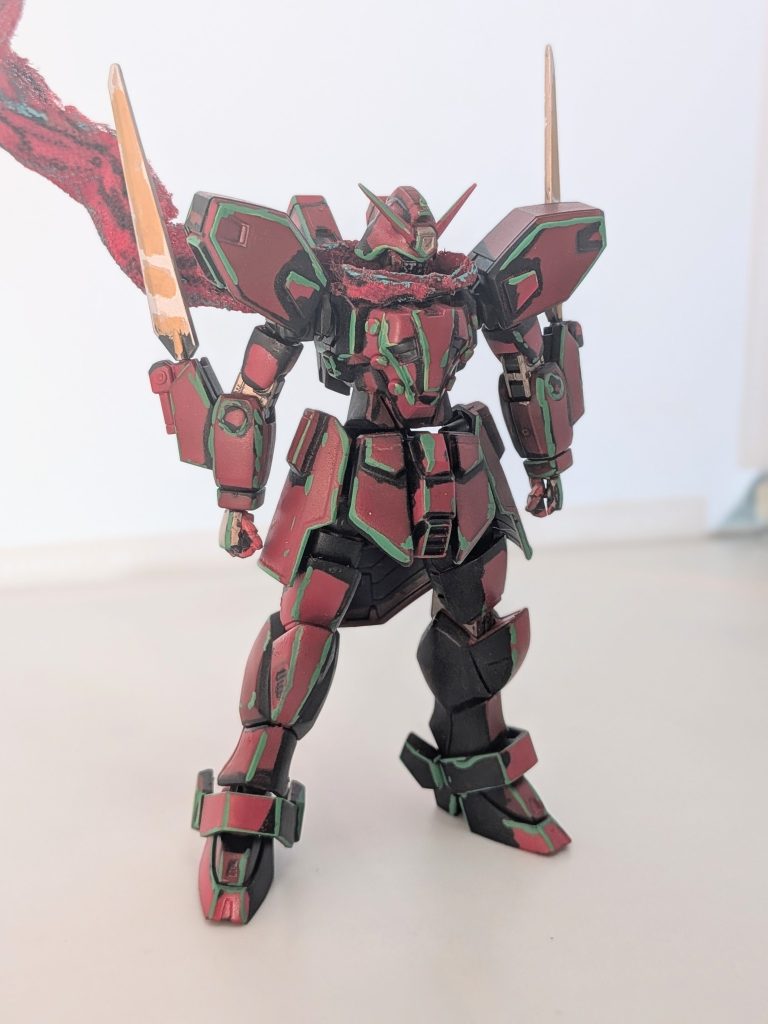 正面ほとんどジッサイガンダムシュピーゲルの姿のままなのだ！、しいて言う違いはマフラーが付いてる事です