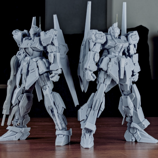 ということで、並列制作のゼロくんもテストプリントでけた。かっこいいな、こいつ。なんでガンプラ出ないんだろうw百式と並べると、ガワは全然違うのに、内骨格は共通してるのが雰囲気で伝わる感じする（YESッ狙い通りッ！！）。パラレル世界なクワトロ機同士なので、開発系譜的な繋がりはないんだけどね。（5枚目）