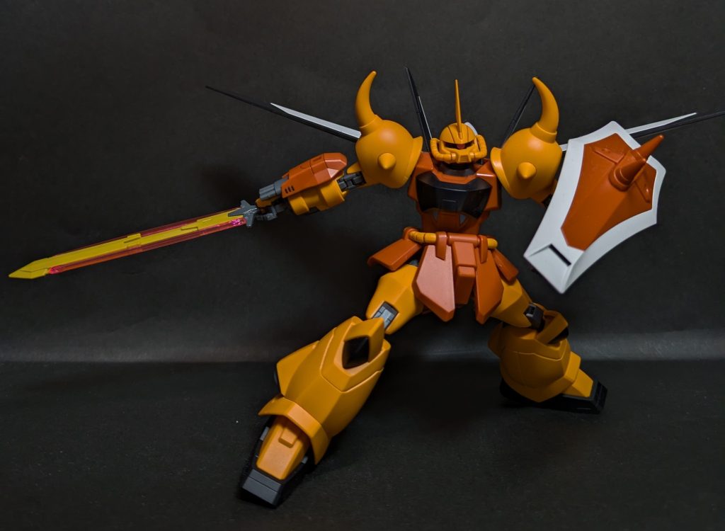 MMI-558 テンペスト ビームソードSEEDシリーズお約束の無駄に格好良い武器名も健在！(gundam-kao6)余談ですが、この剣のグリップ部分が要塗装箇所なんですが、拳にミラクルフィットするサイズなんで持たせ変えたりしてると塗装が剥げちゃうんですよね……(zaku-kao10)この機体に限らずなんですけど、なんか良い対処法はあります？？