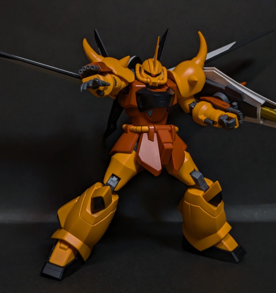 M181SE ドラウプニル4連装ビームガン本家グフの指バルカン的ポジションの武器ですね！本家もそうでしたが、遠距離用の武器を持たず近〜中距離戦メインのなんとも漢らしい(？)機体ですぞ！www(zaku-kao10)