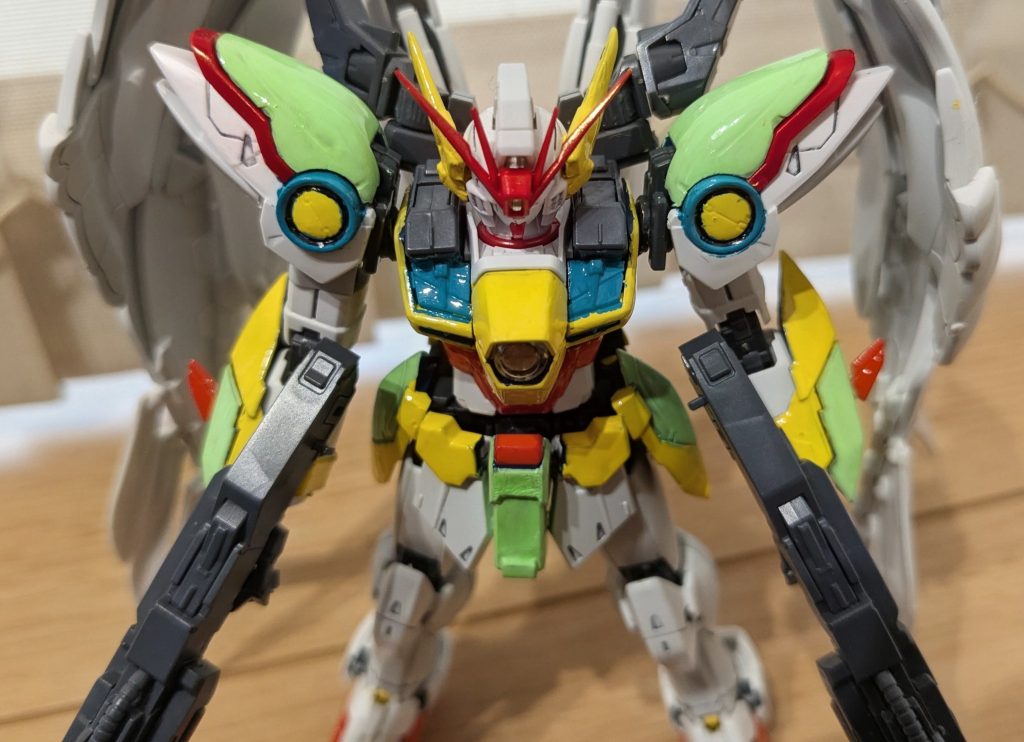 バストアップで1枚。ゼロっぽくない派手な色なのに、こんだけマッチしてるのがホントすごい!よくこの配色考えたな〜て思います!そしてちゃんとスバル専用機に見えるのが良いですよね〜。