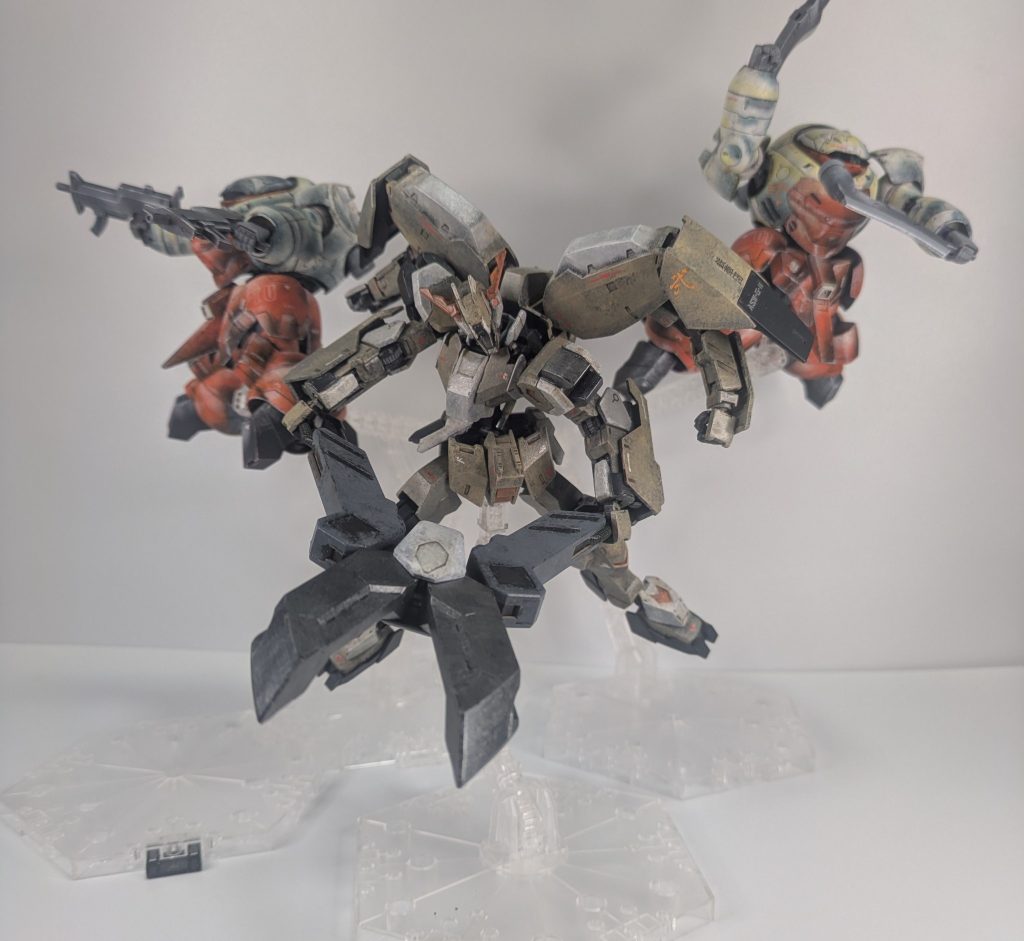 私にとっての夢の二番隊です❗鉄血のキットを作っていると戦士たちの弔いをしている気持ちになりますね…ナムアミダブツ…