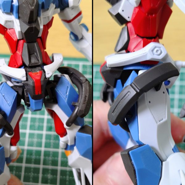 本体のスジ彫りが終わりました🫡残るはバックパックと武装です。ほんとにスジ彫りは作業もだけどデザインを考えるのも苦手🫠基本的にパネルラインというよりは空間を埋めるデザインで進めてます。（4枚目）