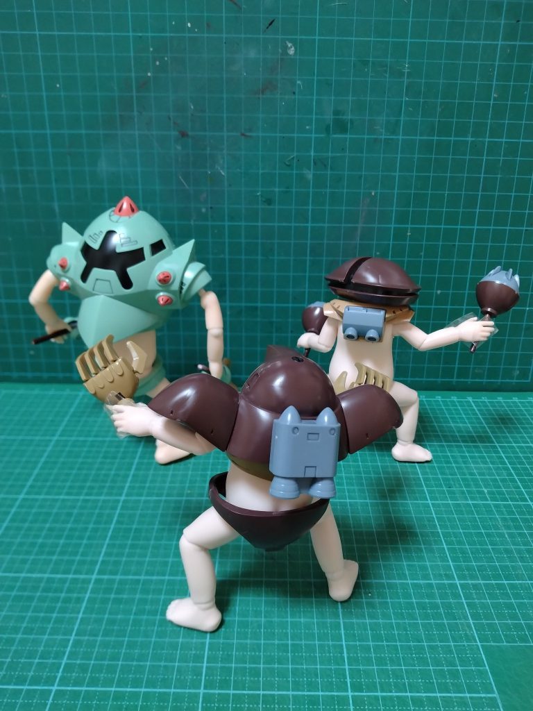 ゾックは以前作成したので、今回は新たにゴッグ&アッガイをＳＤVer.で作成。