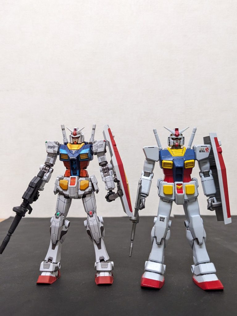 FGと並べてみた横ガン、頭小っさ😅‼️