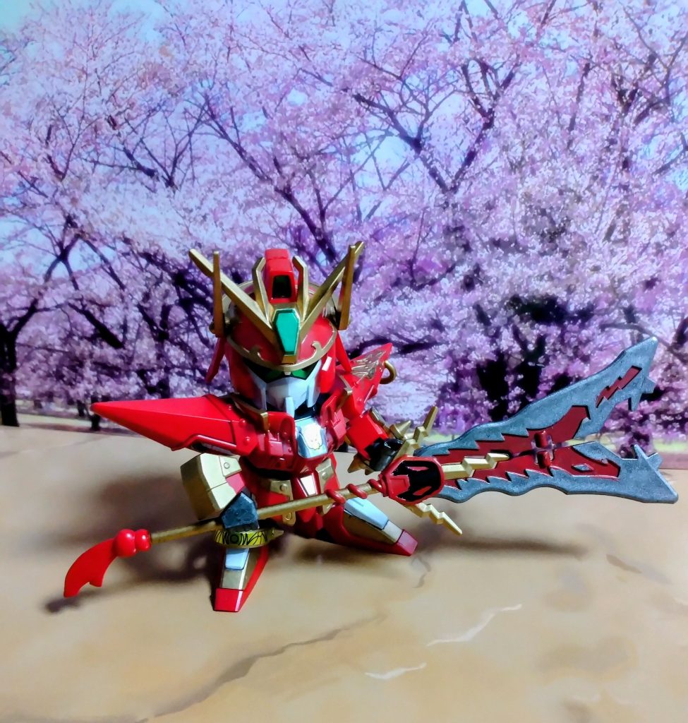 物語で肩の鎧が破損する前の張飛ガンダムです。