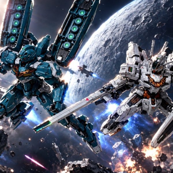ガンダムキャリバーンとルブリス量産型試作機の共演