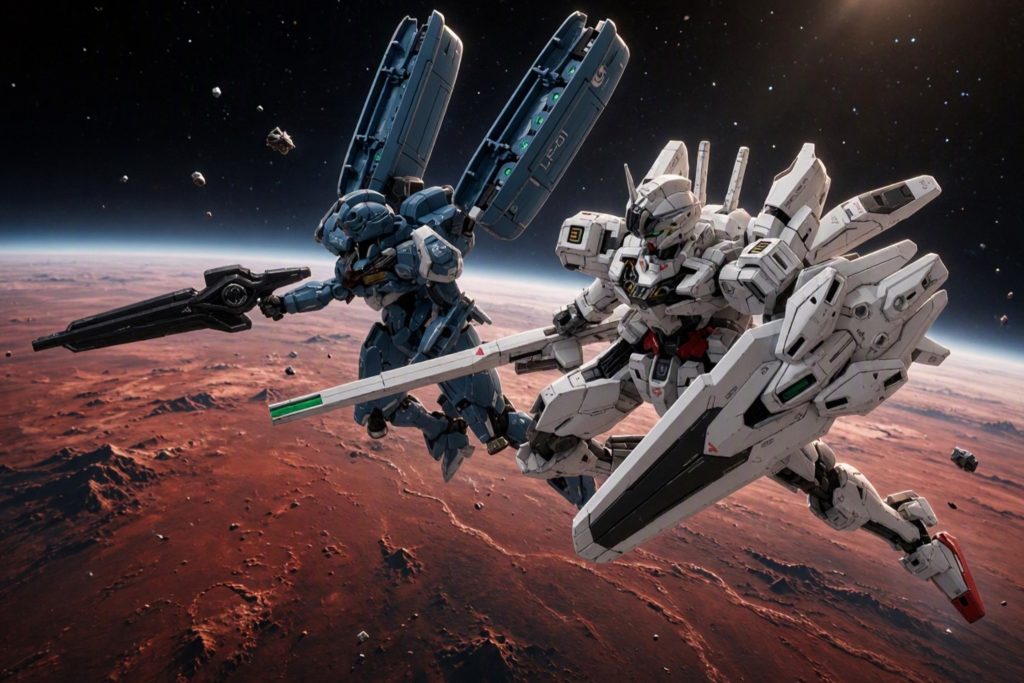 その3 &nbsp;AI画像(マイクロソフトbing image creater)火星軌道上のシーンスッキリ、シンプルな感じが気に入ってます