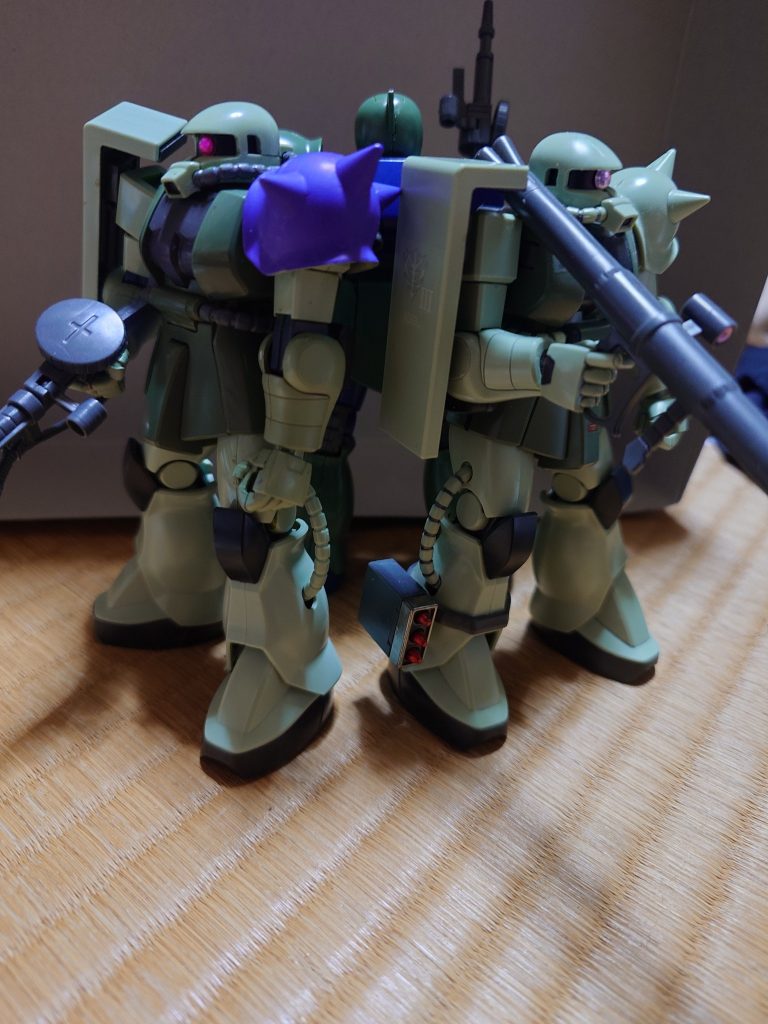 そしてザクⅡ(一般機)、ザクI(一般機)を並べて小隊を組んでみた！