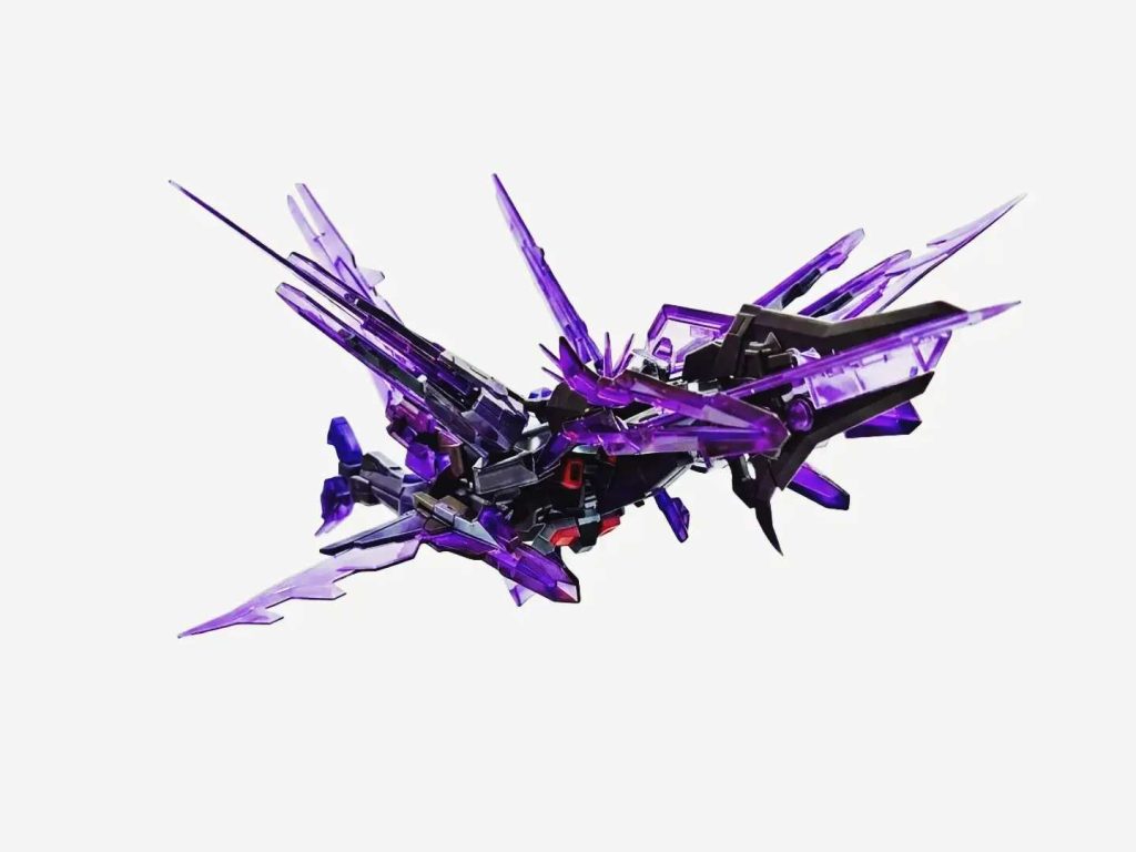 By harnessing the momentum generated during transformation, Dark Glacier can execute a high-speed ramming attack against its opponent. This concept is inspired by the combat style and ultimate attacks featured in Gundam Build Divers.