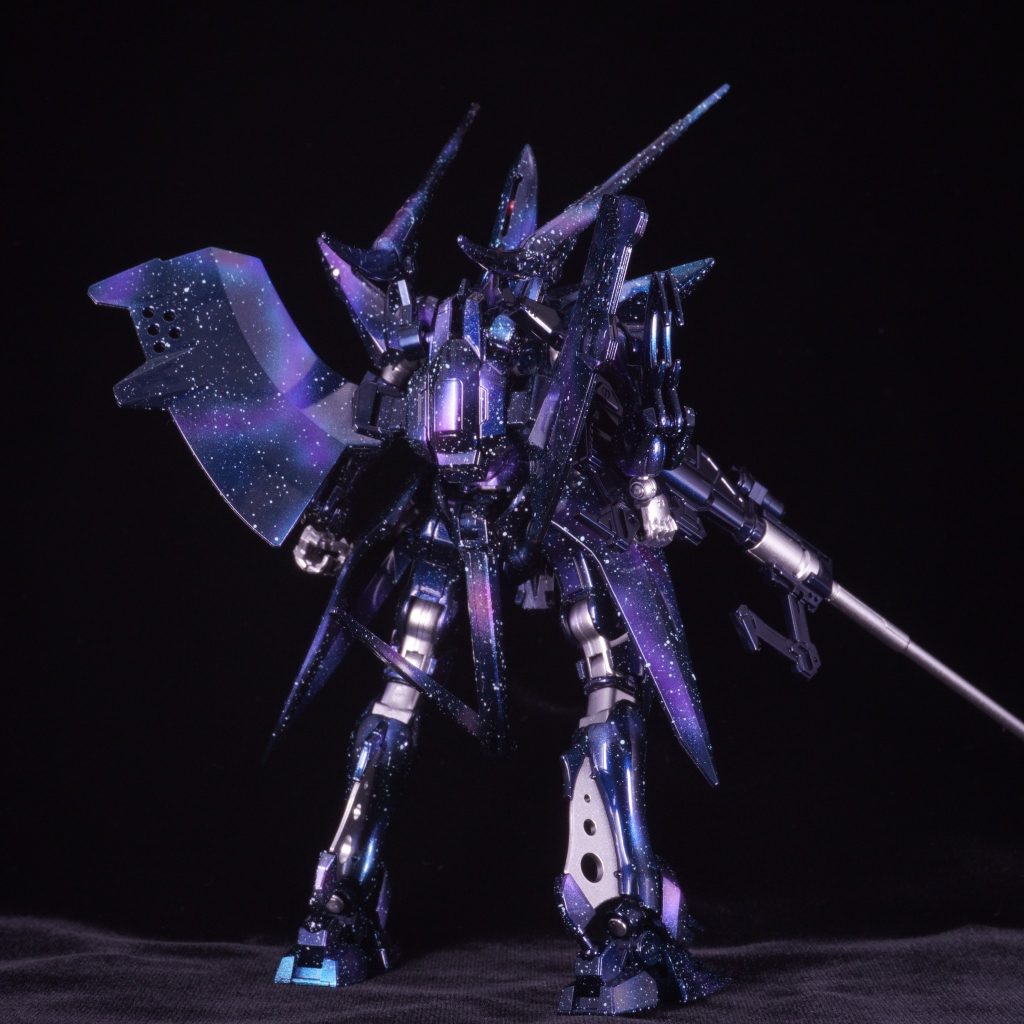 もうちょい銀河部分を増やしても良かったかなと思いましたが、多いとプリズムブルーブラックが映えなくなるので、少なめです。