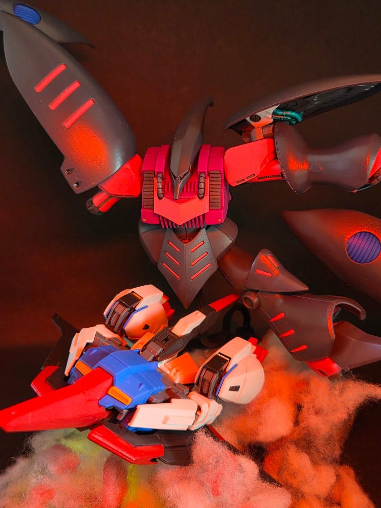 エルピー・プルちゃんの専用機であるキュベレイ Mk-Ⅱ を色換えにて再現してみました🤗Shotは第 23話「燃える地球」にてΖ ガンダムと共に大気圏突入をしたキュベレイ Mk-Ⅱ を模倣🤭実際にゼータに乗せようと試みましたが・・・キュベレイがデカ過ぎる😵‍💫