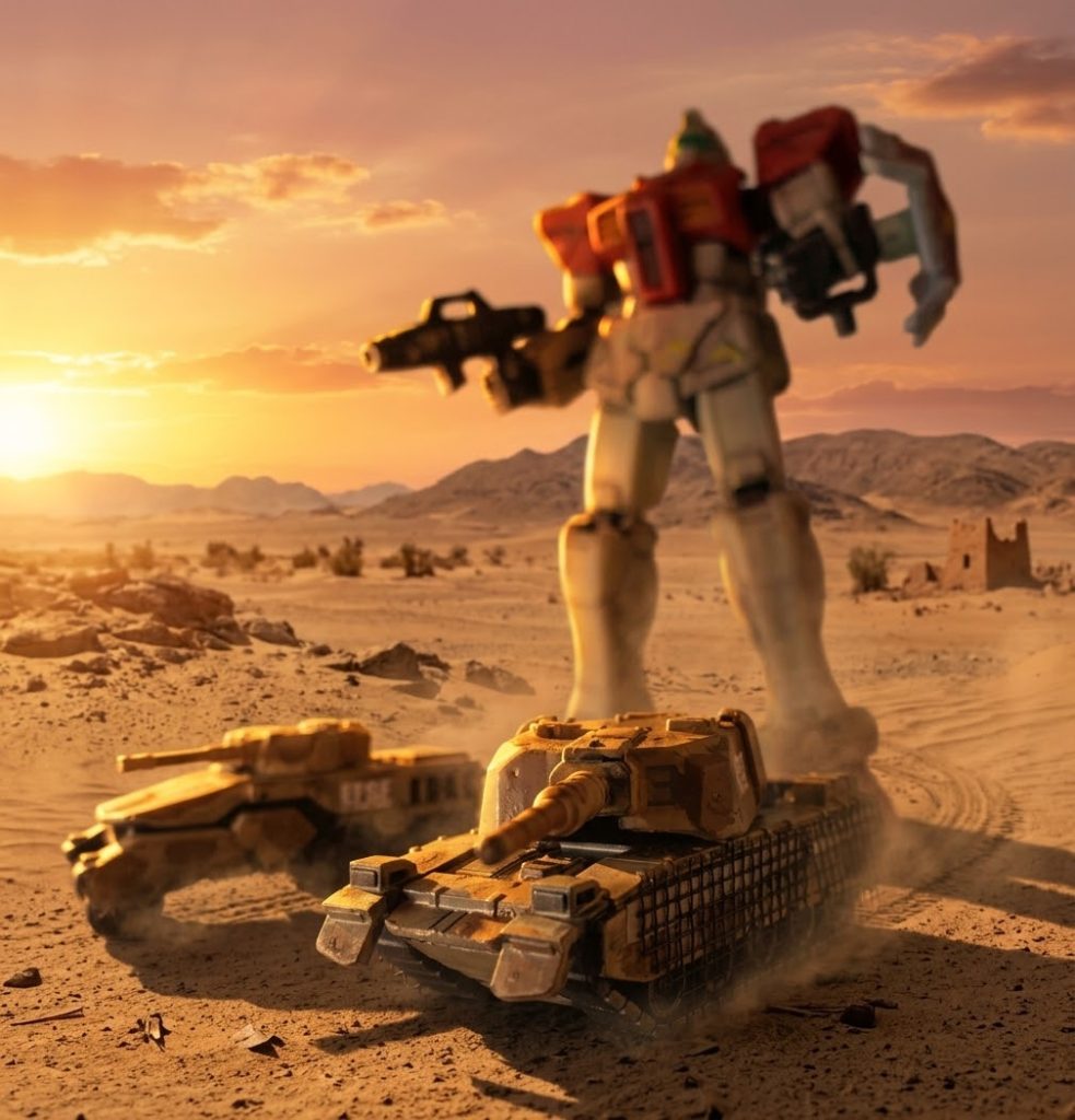 作品名：添え物の製作<p>　ガンプラじゃないですが、30MMのオプションパーツセット24から、重戦車と軽戦車を全塗装してみました　背後のジムはGフレームFAです　HGだと、大きさがイマイチ⋯ 　どちらの戦車も、黒サフかけて、ベースカラーにタン（ラ [&hellip;]</p>

