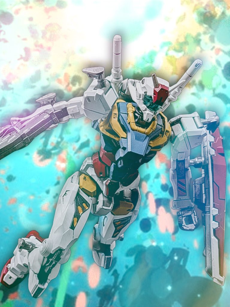 ０２ガンダム/Gアーマーの閲覧ありがとうございますm(_ _)m０１ガンダムはあまりいじっていませんが、カラーリングを変えるだけで印象が変わって面白いキットでした、Gアーマーはもう少しジークアクスっぽさを出せたらなと感じました。最後はキラキラの背景の０２ガンダムを添えて、終わりたいと思います以上カルシウムボンバーでした。
