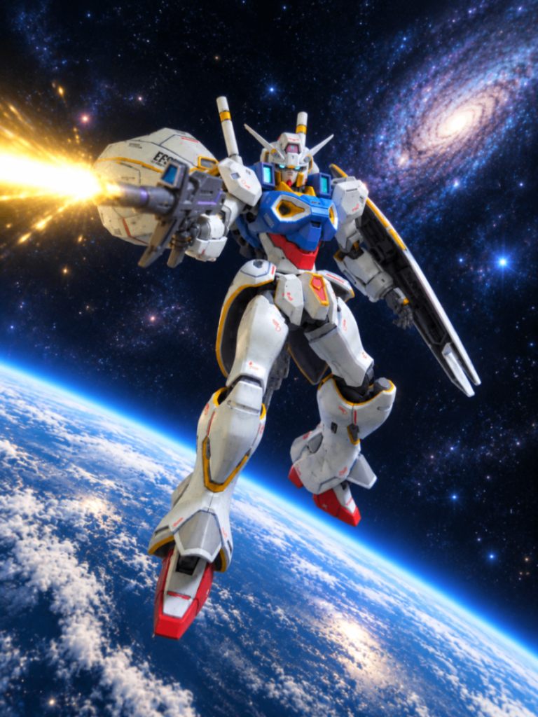 カラーリングはオリジナルより全体的に変えました。また白い本体色に黄色のラインがチラチラ見えるような配色にしています。