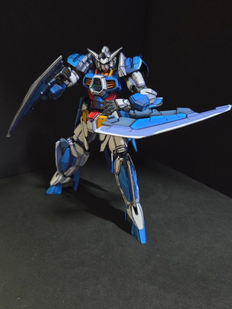 ガンダムAGEは色んなウェアというボディパーツを、戦闘シーンに応じて換えていましたがこのレイザーは劇中にはでていません。雑誌の付録に付いていたものが押し入れから出てきたので今回の投稿となりました。