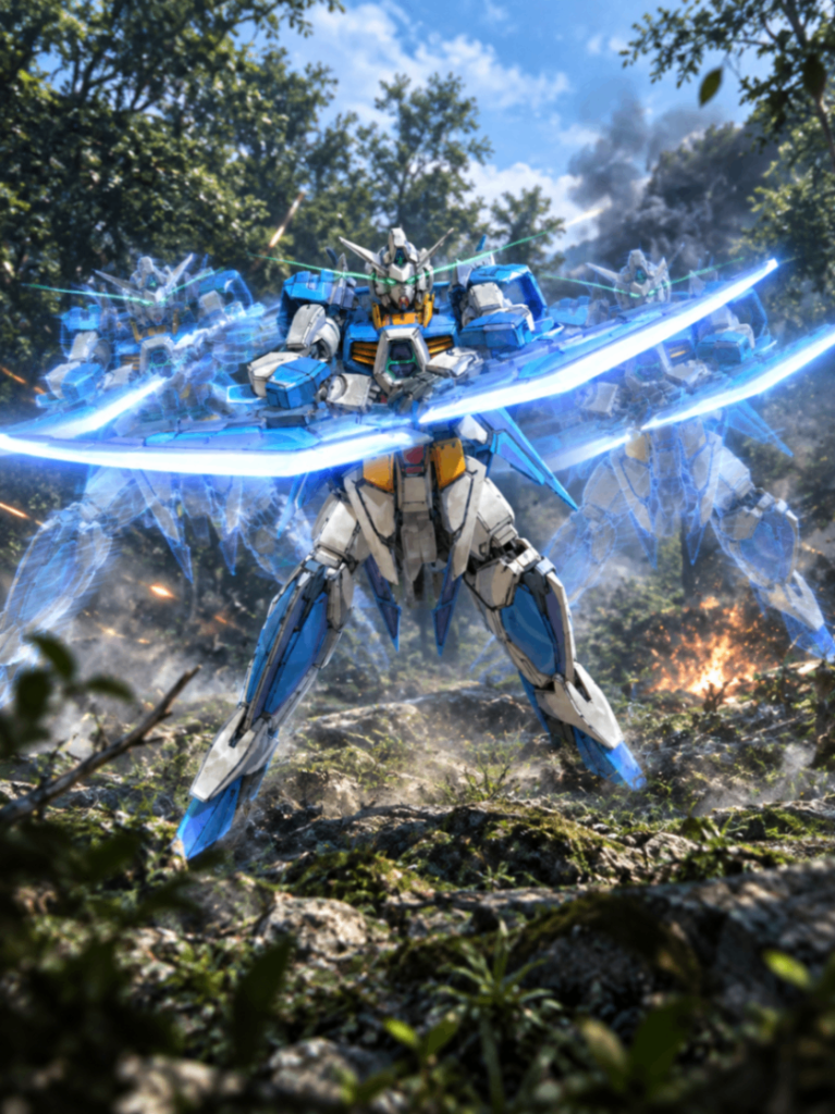 忍者だから分身の術です。SEEDや、F91も出来るので違和感無しですよね😅
