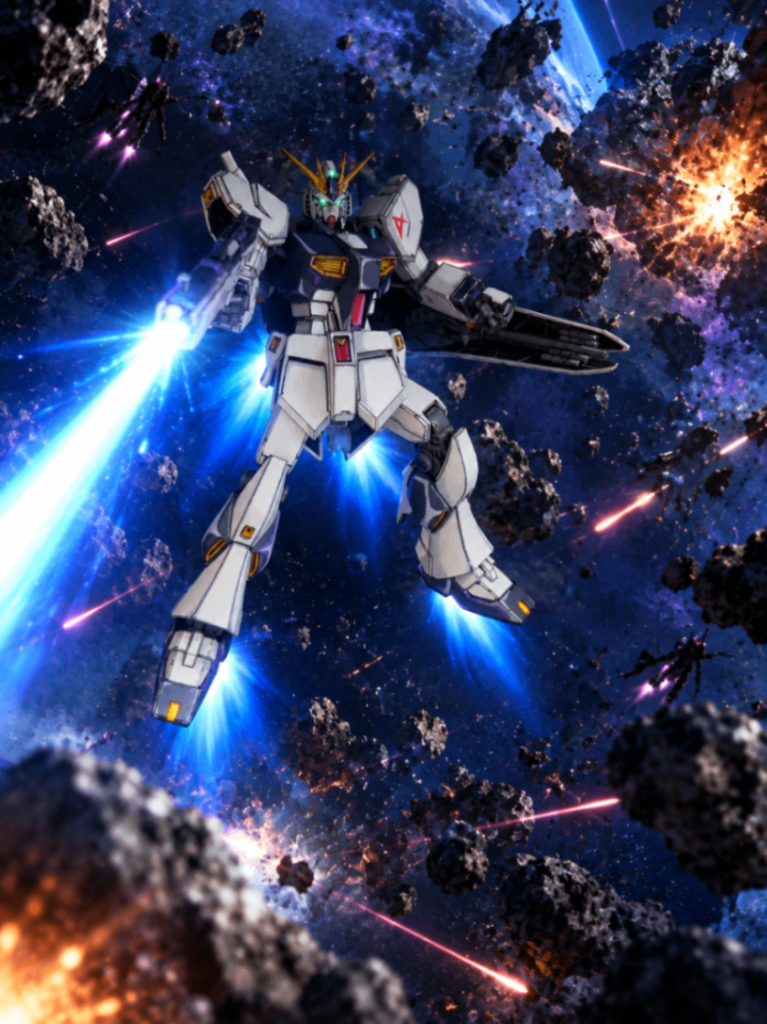 ファンネルが無いと普通のガンダムですね。別売りでファンネルやバズーカのセットが発売されてるらしいですがこれも見つかりませんでした。しかしもう本体が完成したので投稿することにしました。(笑)
