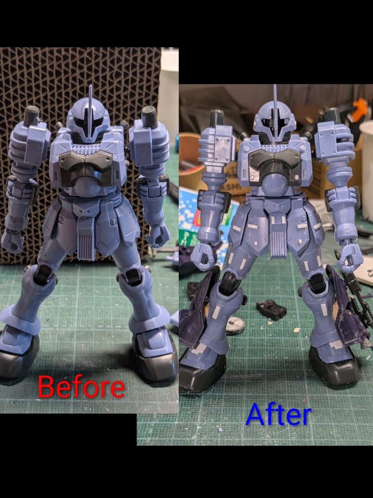 プラ版やランナーを刻んでは貼って刻んでは貼って