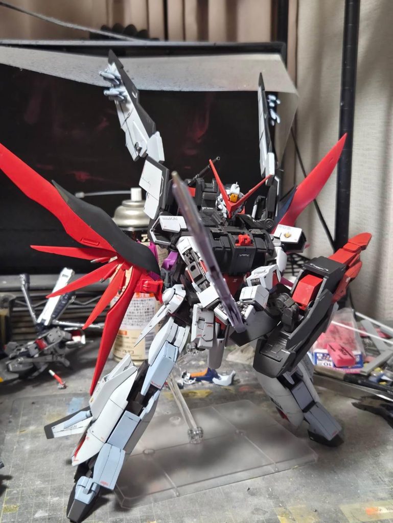 記念ショットなだけなんで卓上で。シン専用があったらこうだろうなと妄想してたらシンがムラサメに乗るなんて…感無量