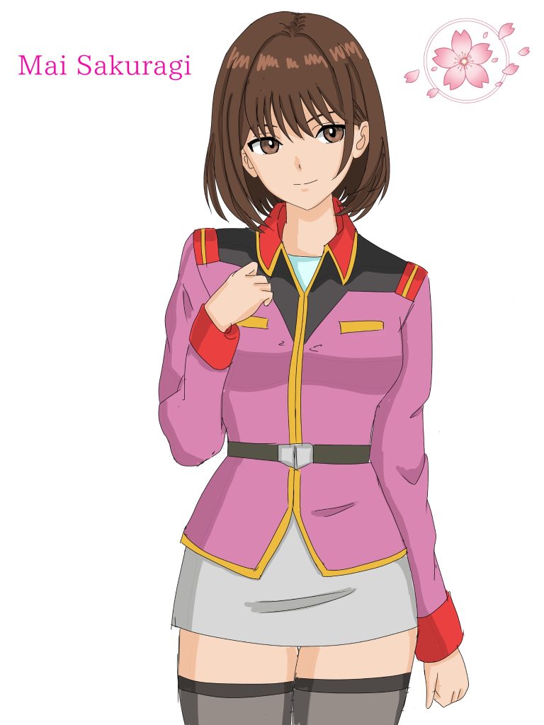 マイ・サクラギ少尉(中尉)イラストはiPadで描いてます。