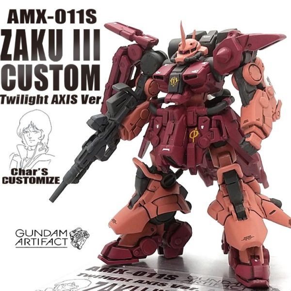 改修塗装完成品 ザクIII改 シャア専用（Twilight AXIS Ver.）AMX-011S ガンダムアーティファクト