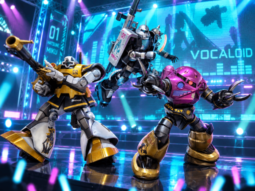 VOCALOIDステージにて、ライブパフォーマンス♪背景はチャッピーが作ってくれました✨こうして見ると、めちゃパリピ感あげあげ☝️👆&nbsp;前回ゴッドガンダム投稿して、次は拡張パーツ交えて投稿って言ったそばから慌てて別の投稿をするというね…💧何とも行き当たりばったりのSuzunoneです(gundam-kao5)まぁ、こういうイベント毎に出すお祭り的なノリ大好きなんですよねw最後までご覧くださり、ありがとうございました😊また次の作品で👋