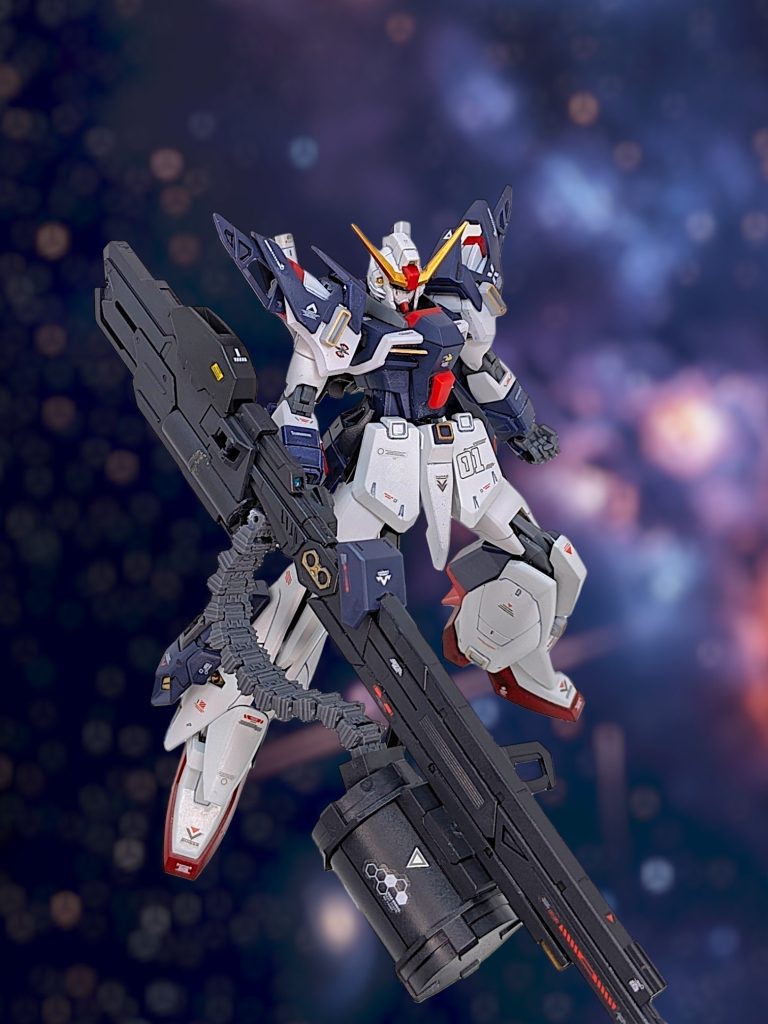 シンプルなバックパックも準備スッキリとしたシルエットになります画面に入りきらない長物武器はロマンです(gundam-kao3)