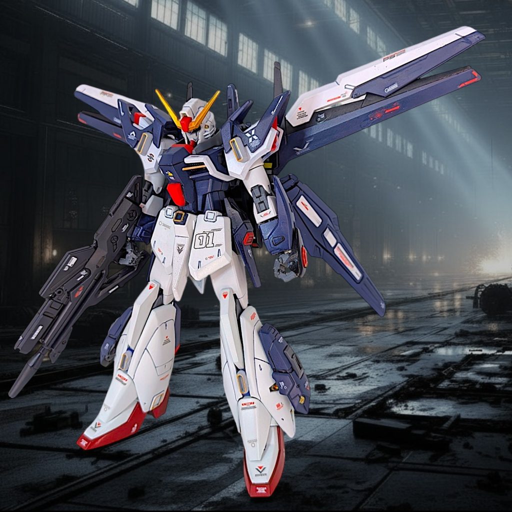 バックパックは一番悩みました(gundam-kao5)試行錯誤の結果、エールストライカーをベースにいろいろミキシング試しながら5パターンくらい作ってみましたが、個人的にコレが一番しっくりきました！