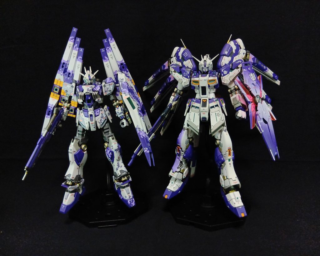 最期はνガンダムと一緒に撮影7月末の模展の後から作り始めて脱線を繰り返しながら気がつけばもう10月😅、手が遅い😓。あと何パターンかこのナラティブガンダムを使い回すので次回も見て頂けたら嬉しいです😄最期まで見て頂きありがとうございましたした😄。