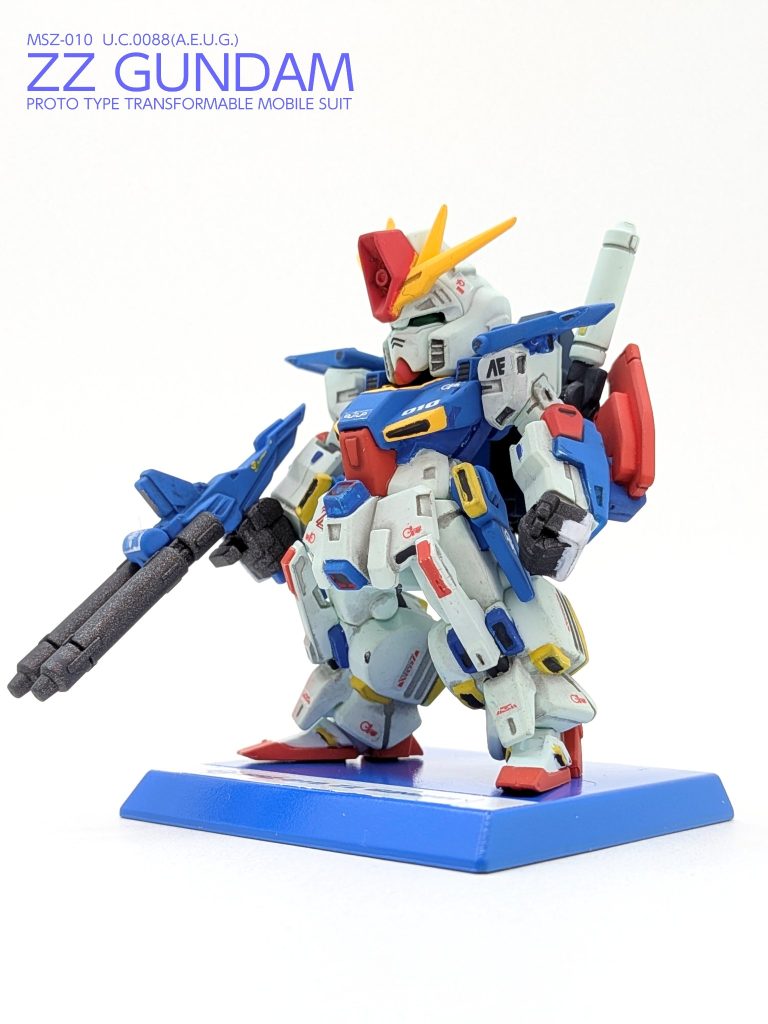 【塗装済み完成品】FW GUNDAM CONVERGE #30 ZZガンダム（Ver.Ka風ディティールアップ）–5枚目/制作者：SHIUMAI MODELS
