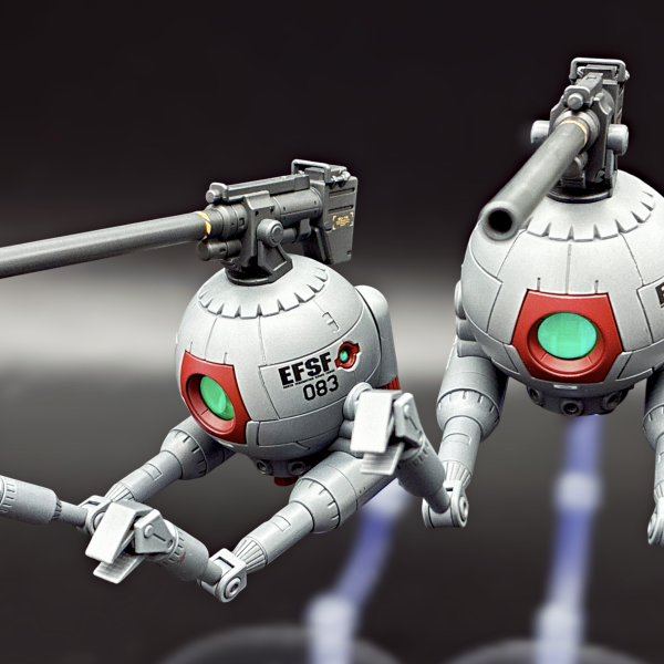 ボールも完成しました。キットの出来が良いので、基本工作して塗装しただけです。明暗強めにしたつもりなのですが、撮影するとイマイチ…まぁそれでもカッコ良いかな🤔あとはGMとセットでいくつかデジラマにして、完成投稿します😃（4枚目）