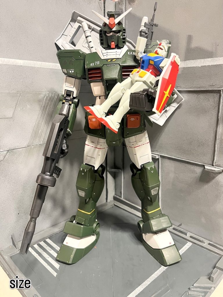サイズが分かりやすい比較です。1/144ガンダムを添えてw