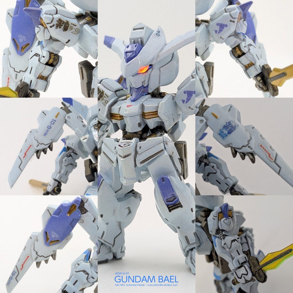 自作デカールはセリアのネイル用転写シートで作成してみました名刺サイズで気軽に作れて最近気に入ってますHG以上だとクオリティ不足ですが食玩にはピッタリです