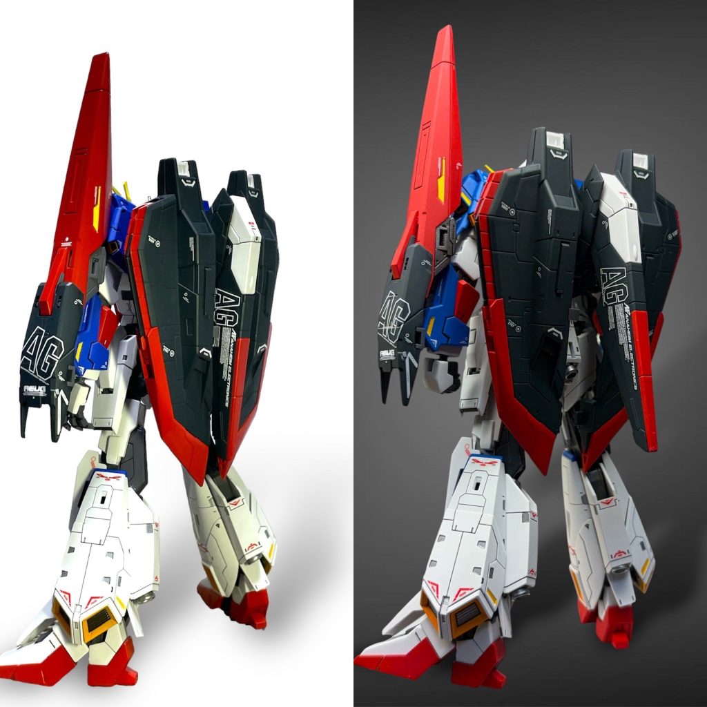 左がbefore、右がafter。バックショットも変わらないですが、フライングアーマを接着したことでポロリせず、イライラしなくなりましたw