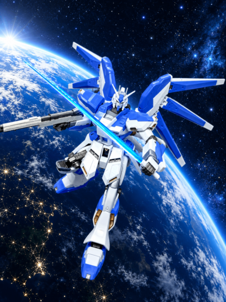 二つ目は、HG Hi-νガンダムです宇宙を駆け抜けるガンダムというのは何故こんなにもかっこいいのですかね…ガンダムは宇宙でこそ映えると思いますHi-νガンダムってRGがすごいバズりましたけど、HGも普通に良いキットだと思います