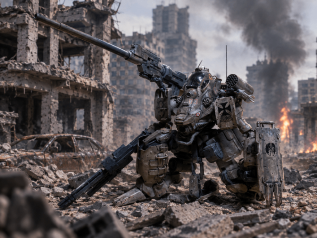 戦場にて…
