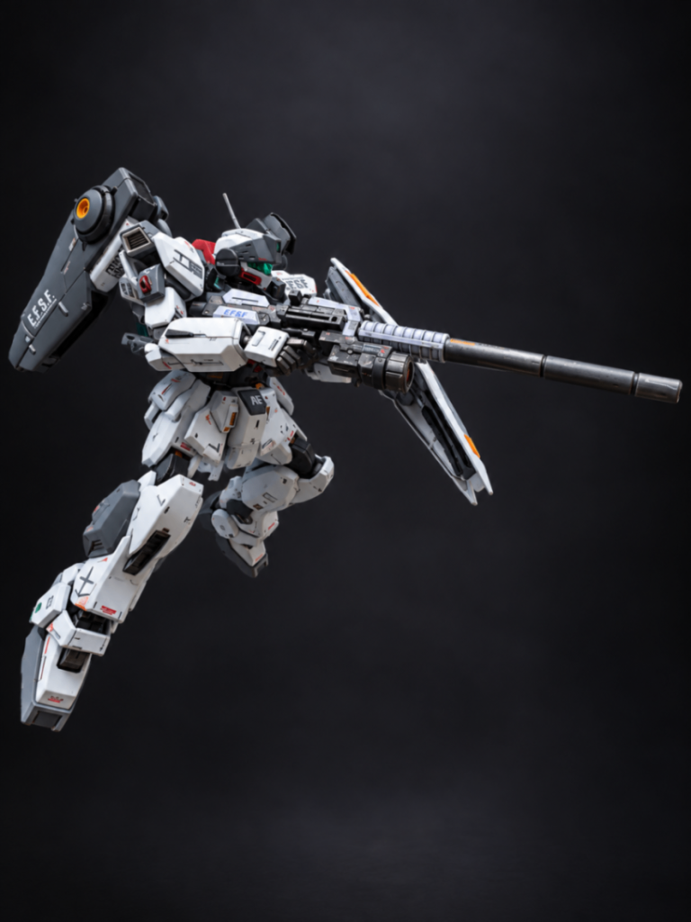 ジムスナイパーの頭には、長物武器が似合います。